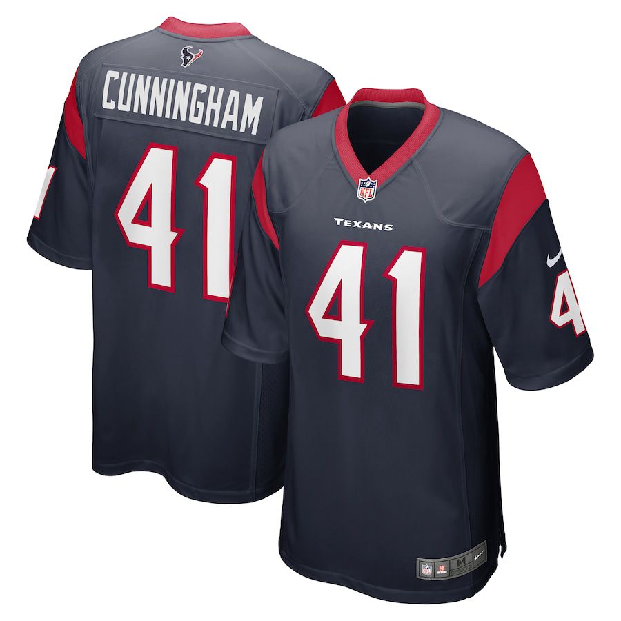 Men Houston Texans 41 Zach Cunningham Nike Navy Game NFL Jersey